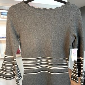 DANNY & NICOLE | Grey Sweater Dress